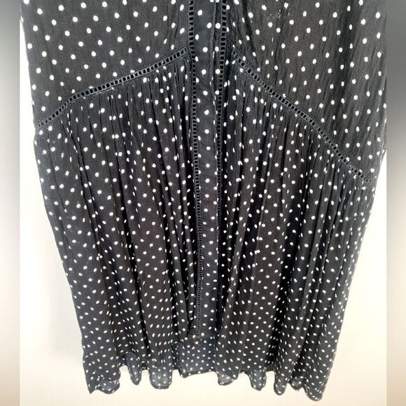 Anthropologie Nia Polka Dot Sleeveless Tunic Top Womens M Babydoll Blouse Preppy - Picture 4 of 7